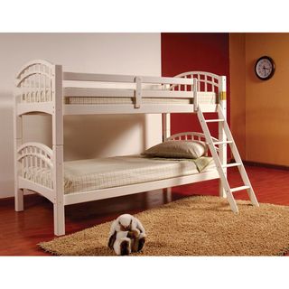 Arched Esprit White Finish Twin Bunk Bed