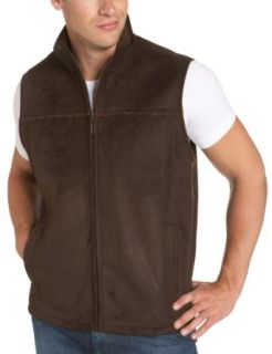Weatherproof Mens Bonded Sherpa Vest, Dark Brown, Large