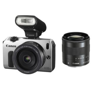 CANON EOS M Silver + EF M 18 55/3.5 5.6 IS STM …   Achat / Vente