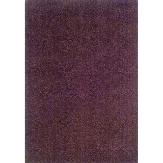 Indoor Purple/ Brown Shag Area Rug
