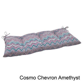 Pillow Perfect Outdoor Cosmo Chevron Tufted Loveseat Cushion