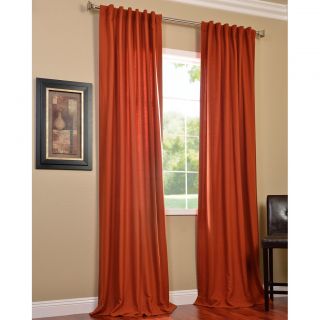 Orange Vintage Faux Dupioni Silk 96 inch Curtain Panel