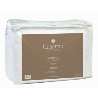 CASATXU Couette Bambou 200 x 200 cm   Coloris  Blanc   Type de fibre