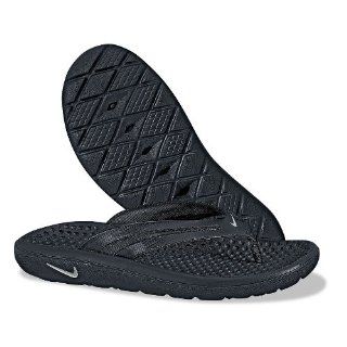 : Nike Mens Rejuven8 Thong Lite (Black/ Metallic Silver)   12: Shoes