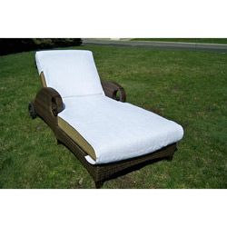 Standard Chaise Lounge White 100 percent Turkish Cotton Towel Cover
