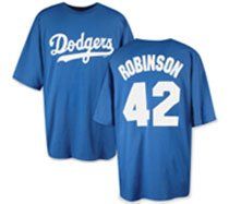 Brooklyn Dodgers Jackie Robinson #42 Royal Blue T Shirt
