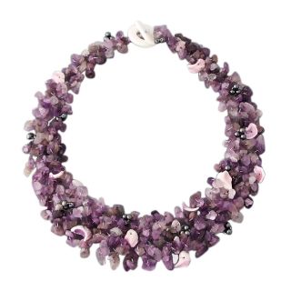 Amethyst and Quartz Collared Toggle Necklace (Philippines) Today: $56