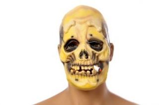 Scary Skeleton with Cigarette Halloween Costume Face Mask