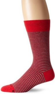 HUGO BOSS Mens Striped Crew Sock, Red, One Size: Clothing