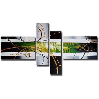 Hand painted Abstract 103 Gallery wrapped Canvas Art Set
