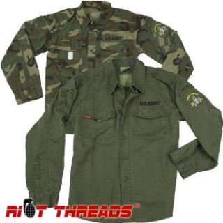 Special Forces Vintage Fatigue Shirt w/Military Patches