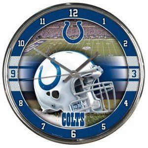Indianapolis Colts Chrome Clock