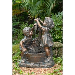 Boy and Girl Water Fountain