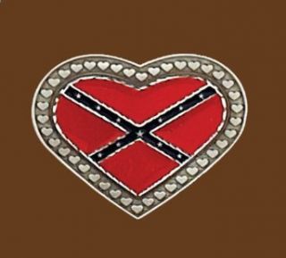 Confederate Heart Shaped Belt Buckle Clothing