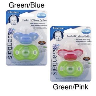 NUK Gerber First Essentials Comfort Fit Silicone Pacifier Size 1 (Pack