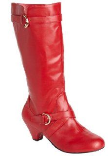 Comfortview Wide Nelly  Calf Boot (Red,9 1/2 Ww) Shoes