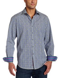 Robert Graham Mens Sereno Shirt,Blue,2XL Clothing
