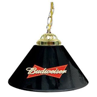 Trademark Budweiser 14 Inch Single Shade Bar Lamp, Black