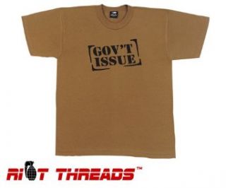 Government Issue Brown T Shirt, Brown, XX Large Clothing