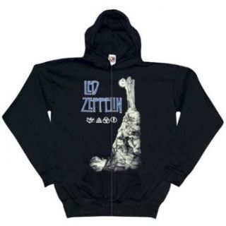 Led Zeppelin   Man With Lantern Zip Hoodie: Clothing