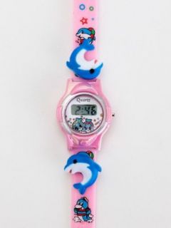American Apparel Dolphin Plastic Wristwatch  Pink
