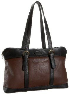  Leatherbay Commuter Laptop Bag,Black Dark Brown,one size Shoes