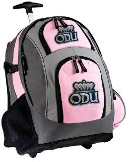 ODU Logo Rolling Backpack Deluxe Pink Old Dominion