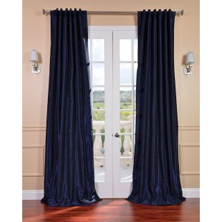 Lunar Blue Vintage Faux Dupioni Silk 108 inch Curtain Panel