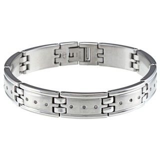 Stainless Steel and Diamond Bracelet