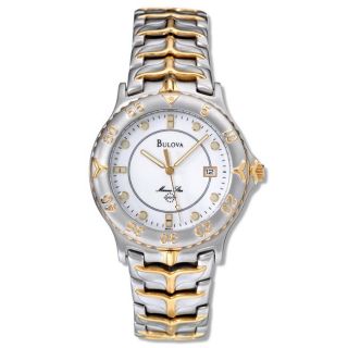 Bulova Mens Marine Star Stainless and Yellow Goldplated Steel