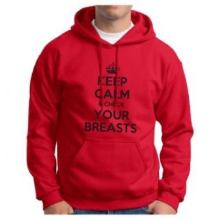 Keep Calm and Check Your Breasts Hoodie Hooded Sweatshirt