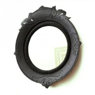 Miroir déco murale pneu recyclé sculpté noir accessoire original 60