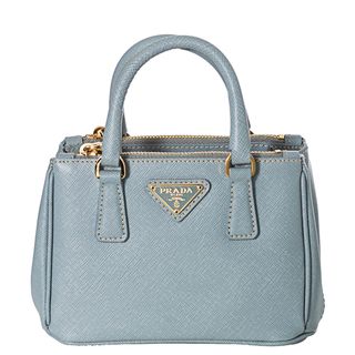 Prada Lux Light Blue Saffiano Leather Mini Crossbody Bag