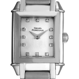 Girard Perregaux Womens Vintage 1945 Stainless Steel Diamond Watch