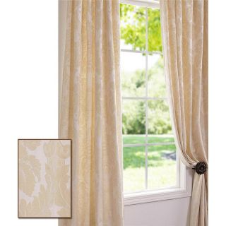 Mayfair Cream Color 118 inch Cotton Damask Curtain Panel