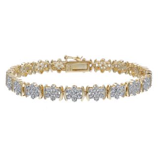 gold and silver 1 4ct tdw diamond bracelet msrp $ 330 00 today $ 119