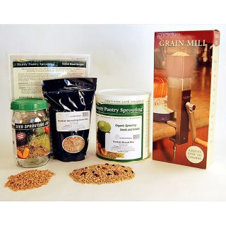 Organic Ezekiel Bread Making Kit with Victorio Manual Grinder Today $