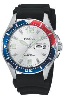 Pulsar Mens PXN109 Sport Black Polyurethane Strap Watch Watches