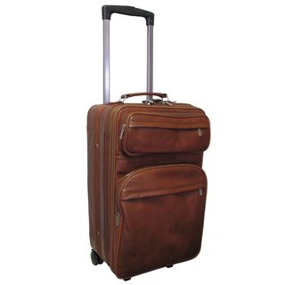 Amerileather Brown Leather 22 inch Expandable Carry on Pullman (8001 2
