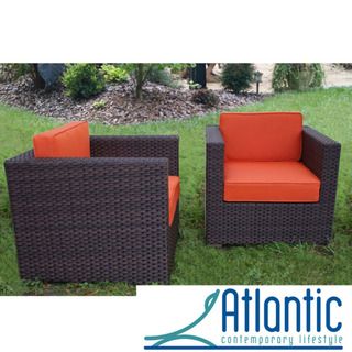 Modena Chair Set with Orange Cushions