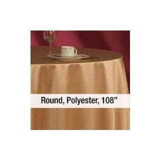 108 Round Polyester Tablecloth [Set of 2] Color: Camel