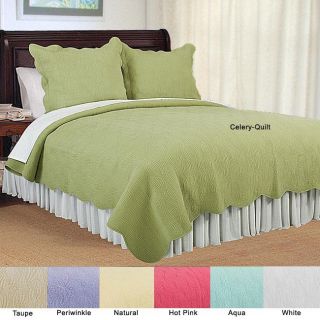Wave Simply Soft Prewashed Finely Stitched 3 piece Quilt Set