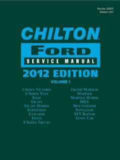Chilton Ford Service Manual 2012 (Hardcover) Today: $101.79