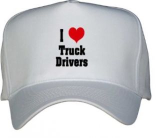 I Love/Heart Truck Drivers White Hat / Baseball Cap