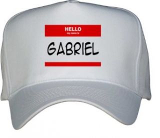 HELLO my name is GABRIEL White Hat / Baseball Cap