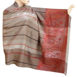Wool Shawl With Jamawar Design On Border Clothing