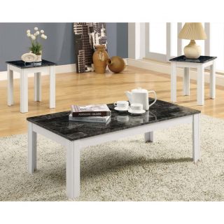 Grey Marble/ White 3 piece Promotional Table Set Today $160.49 4.6 (5