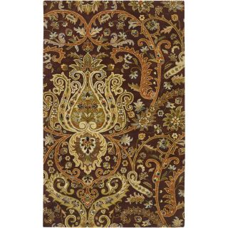 Hand tufted Chocolate Crested Semi Worsted New Zealand Wool Rug (2 x