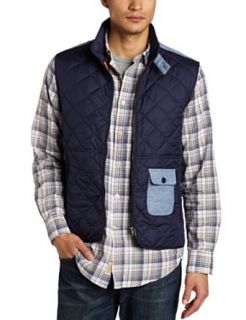 Faconnable Tailored Denim Mens Outdoor Quilted Vest