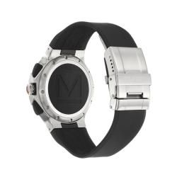 Movado Mens Series 800 Steel and Rubber Quartz Chronograph Watch
